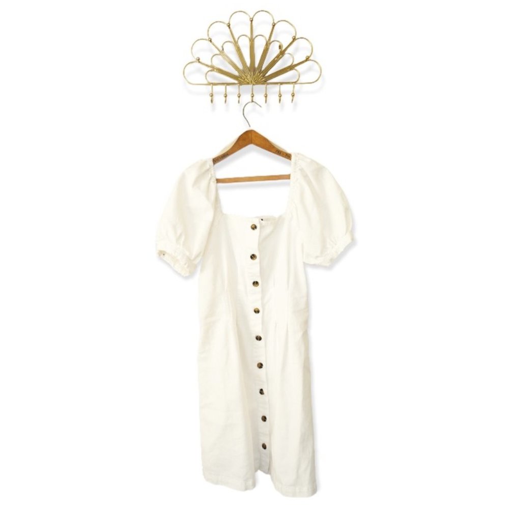 Who What Wear Puff Short Sleeve Denim Dress